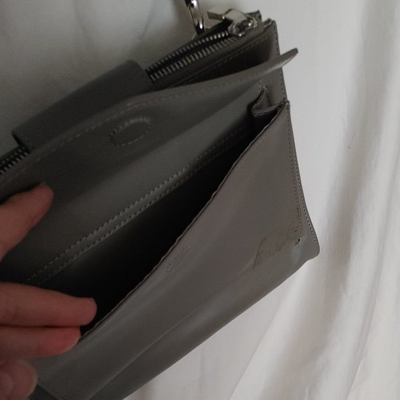 Danier Light Grey Leather Crossbody - Picture 3 of 4